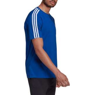 ADIDAS ESSENTIALS 3-STRIPES TEE ΜΠΛΕ-ΛΕΥΚΟ