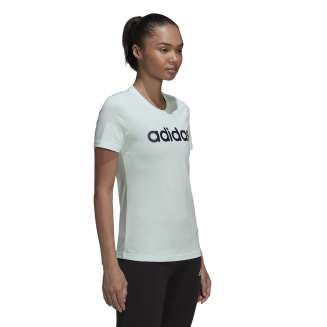 ADIDAS LOUNGEWEAR ESSENTIALS SLIM LOGO TEE ΒΕΡΑΜΑΝ-ΜΑΥΡΟ