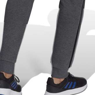 ADIDAS ESSENTIALS FLEECE TAPERED CUFF 3-STRIPES ΓΚΡΙ ΣΚΟΥΡΟ