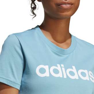 ADIDAS ESSENTIALS SLIM LOGO ΓΥΝΑΙΚΕΙΟ TSHIRT, ΓΑΛΑΖΙΟ