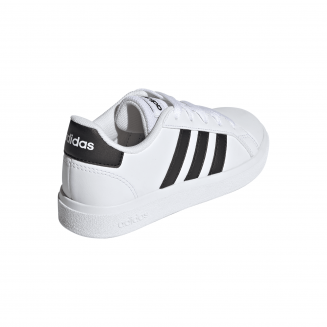 ADIDAS GRAND COURT 2.0 K, ΛΕΥΚΟ-ΜΑΥΡΕΣ ΡΙΓΕΣ