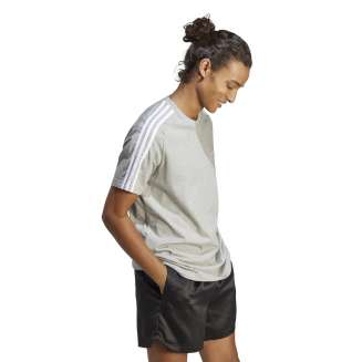 ADIDAS Essentials Single Jersey 3-stripes, ΑΝΔΡΙΚΟ T-SHIRT,ΓΚΡΙ