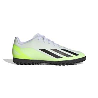 ADIDAS ΠΑΠΟΥΤΣΙΑ ΠΟΔΟΣΦΑΙΡΟΥ X CRAZYFAST 4 TF, ΓΚΡΙ-ΜΑΥΡΟ-ΛΑΧΑΝΙ