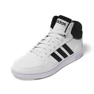 ADIDAS HOOPS 3.0 MID, ΑΣΠΡΟ-ΜΑΥΡΟ