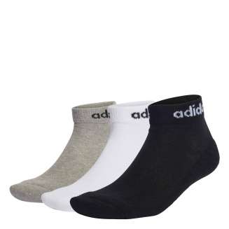 ADIDAS Linear,ΚΑΛΤΣΕΣ ΑΣΤΡΑΓΑΛΟΥ,ΜΑΥΡΟ-ΓΚΡΙ-ΛΕΥΚΟ N0 37-39