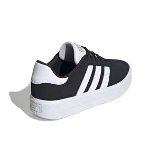 ADIDAS COURT PLATFORM SUEDE,ΜΑΥΡΟ-ΑΣΠΡΟ