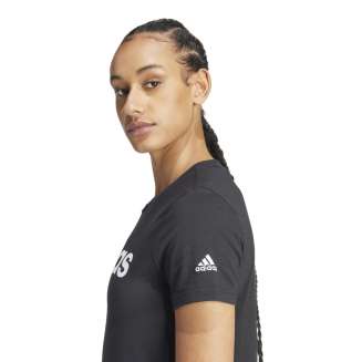 ADIDAS T-SHIRT W LIN T BLACK/WHITE